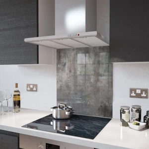 Paraspruzzi in vetro Premier Range vetro cemento lucido e accessori - Foto 1 di 6