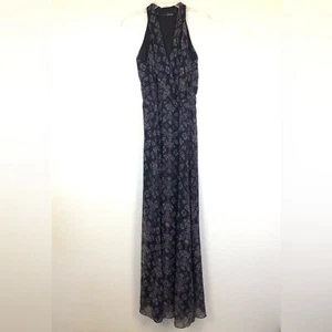 Chetta B Floral Boho Maxi Chiffon V-Neck Faux Wrap Sleeveless Dress size 6 - Picture 1 of 9