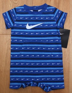 Nike Baby Boy Romper ~ Blue, Black & White ~ 6 Months ~ - Picture 1 of 4
