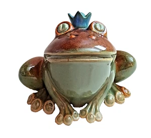 Ungarische Keramik süßer Frosch Froschkönig Handarbeit Tonwareware Unikat FU 01 - Bild 1 von 2