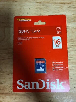 Original  Sandisk 16GB SDHC (Secure Digital High Capacity) Memory Card - SEALED - Image 1 of 2