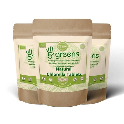 5GREENS SUPERFOODS Chlorella 300 x 500mg Tablets - Cracked Cell Wall (Heavy Metal Detox) Natural