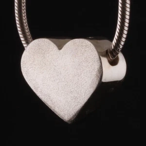 Collar Randers Sølvvarefabrik de ley con corazón, calidad pesada. Dinamarca. - Imagen 1 de 6