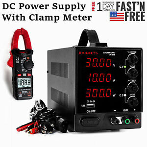 30V Adjustable DC Power Supply Variable Digital Test Machine with Clamp Meter