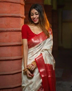 Wedding Heavy Sari Fancy Indian eid Designer Party Bollywood Silk Ethnic Saree - Picture 1 of 4