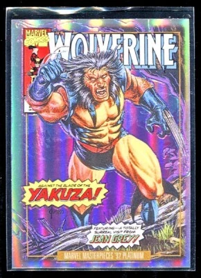 2024 Marvel Masterpieces 92 Platino Cubierta Variante Arco Iris Wolverine Casi Nuevo-Como Nuevo X-Men Foto 1 de 2
