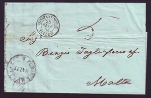 CRIMEAN WAR RUSSIA TURKEY MALTA 1853 - Picture 1 of 3