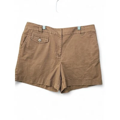 Pantalones Cortos Ann Taylor Caqui - Bolsillos, Mezcla de Algodón, Estilo Informal de Verano - 12 Foto 1 de 4