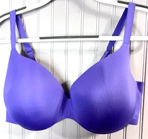 Ambrielle Womens BRA 38DD Purple T-Shirt Plunge Seamless Smooth WIRED NEW - Picture 1 of 7