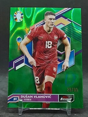 DUSAN VLAHOVIC 22-23 FINEST UEFA GREEN LAVA REFRACTOR #28/99 SERBIA - Image 1 of 2