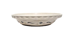 Plato de pastel Longaberger Pottery Woven Traditions Grandma Bonnie’s 10” verde marfil - Imagen 1 de 6