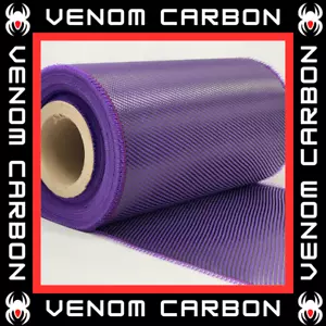Nastro di tessuto ibrido 12"" viola fibra di carbonio colore (3k, 5,7 once, 12"" x 36") - Foto 1 di 5