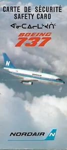 Safety Card - Nordair - B737 - 200C Combi Version (Canada) (S4702) - Bild 1 von 1