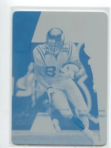 2019 Panini Printing Plate Cyan Randy Moss 1/1 Minnesota Vikings - Picture 1 of 2