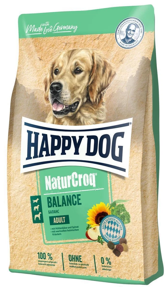 HappyDog 1kg Natur Croq Balance Geflügel Hüttenkäse Hundefutter Trockenfutter - Bild 1 von 1