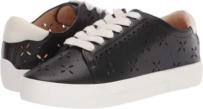 Zapatilla deportiva con cordones Joie nueva en caja $248 de cuero perforado negro Deely 39/9 Foto 1 de 4