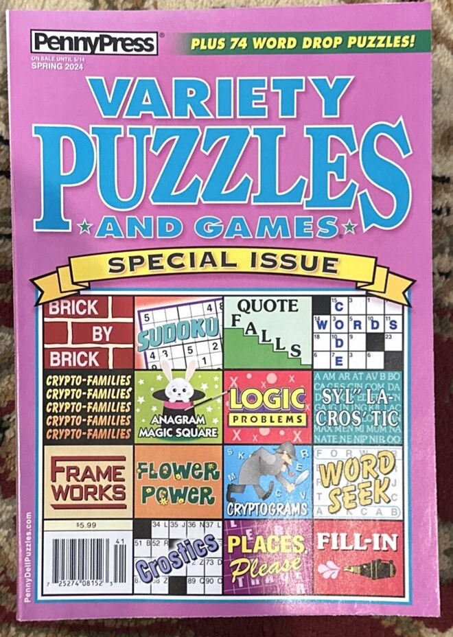 Penny Press Variety Puzzles And Games Magazine Spring 2024 Foto 1 de 1