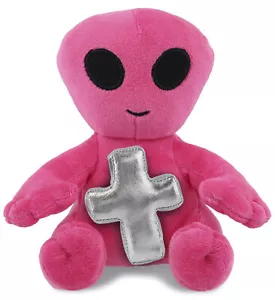 PLUSH CROSS - 6" PLUSH - PINK ALIEN - Picture 1 of 5