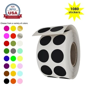Runde Punkte Farbcodierung 1/2 Zoll Aufkleber 13 mm Kreis Etiketten für Handwerk 1080er Pack - Bild 1 von 38