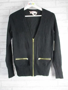 Juicy Couture Mujer Lucy Cárdigan Chaqueta Cremallera Frontal Negro XS, 8 Lana Cachemira - Imagen 1 de 11