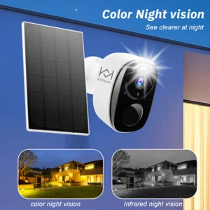 2MP Wireless WIFI Outdoor Home CCTV Security Camera Battery Solar Powered IP66 - Picture 1 of 15