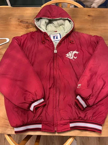 Washington State University Logo 7 Vintage Puffer Jacket XL Cover