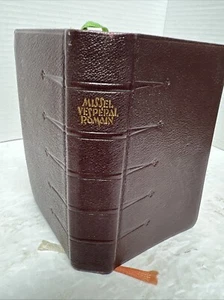 MISSEL VESPERL ROMAIN, Catholic, 1956, LEATHER--GILDED--NEW RIBBONS— - Picture 1 of 4