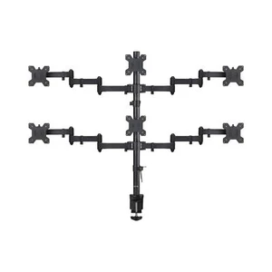 Suptek Hex LED LCD Monitor Stand up Desk Mount Extra Tall 31.5 inch Pole Heav... - Picture 1 of 6