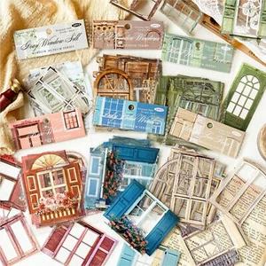 20 pezzi adesivi vintage per porte finestre agenda diario album collage decorativo - Foto 1 di 13