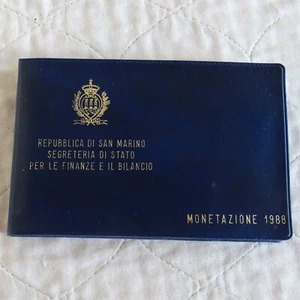 SAN MARINO 1988 10 COIN MINT SET WITH SILVER- sealed packs - Picture 1 of 4
