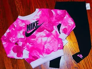 NIKE SPORT AUTHENTIC TODDLERS GIRLS ORIGINAL BRAND NEW LEGGINGS SET Size 5, NWT - Picture 1 of 8