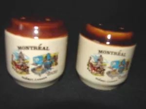 Vintage Advertising Montreal Quebec Canada Salt and Pepper Shakers - Picture 1 of 2