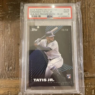 Fernando Tatis Jr PSA 9 2019 Topps On Demand Rookie Progression- Blue Number /50 - Image 1 of 2