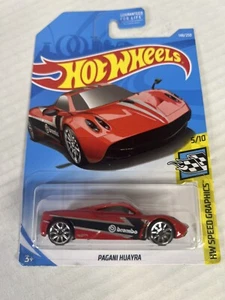 Hot Wheels Speed Graphics Pagani Huayra RED Diecast 5/10 Model 148/250 Brembo - Picture 1 of 7