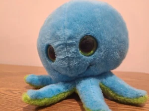 Blue Octopus Green Spots Pirate Hat The Petting Zoo Big Eyes Smiling Cute - Picture 1 of 4