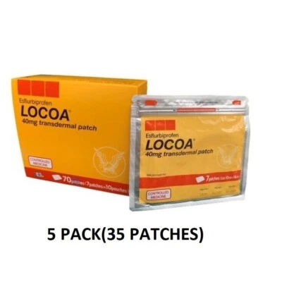 5 Pack (35 Patches) LOCOA 40mg Transdermal Joint Pain Relief New - Image 1 of 4
