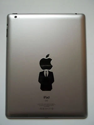 1 x  Funny iPad Man Suit Decal - Vinyl Sticker iPad Mac Macbook Tablet - Image 1 of 2