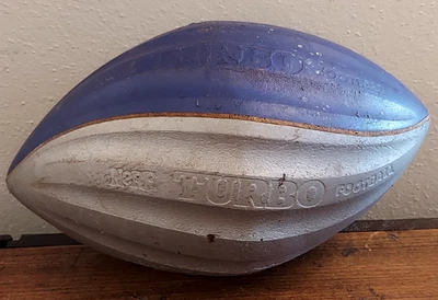 Nerf Turbo 1989 Vintage Foam Football Blue Silver Used - Image 1 of 4
