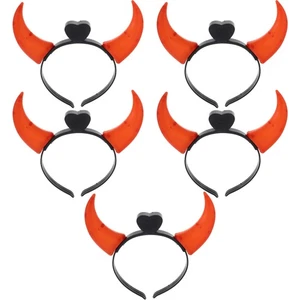 5 Piezas Cuerno de Vaca Lámpara Tocado LED Diadema Mujer Miss Halloween - Imagen 1 de 12