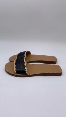 Michael Kors Women Drea Flat Sandal Black/Natural Shoes 7.5 - Image 1 of 2