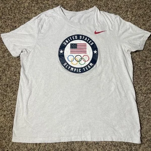 THE NIKE TEE USA Olympic Team UNITED STATES T Shirt Mens Size XXL Light Gray - Picture 1 of 8