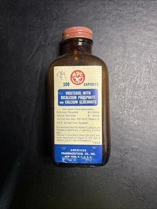 Vintage American Pharmaceutical Company New York NY USA bottle - Picture 1 of 6