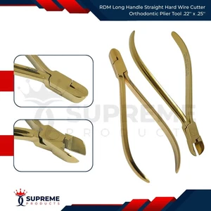 Herramienta de alicate ortodóntico cortador de alambre duro recto mango largo RDM .22"" X .25"" - Imagen 1 de 6
