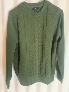 Jason Wu Cable Knit Sweater Womens XS  Crew Neck Green - Picture 1 of 6