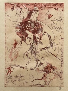 Horst Janssen Langenhorner Jubilate III Radierung handsigniert Griffelkunst 1988 - Picture 1 of 9