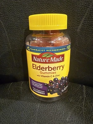 Gominolas Nature Made ELDERBERRY con vitamina C y zinc 60 unidades caducan 2027 Foto 1 de 3