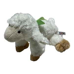 Infradito Mary Meyer bianco pecora agnello verde fiocco peluche - Foto 1 di 9