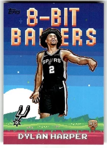 Dylan Harper #8B-32 - 2025-26 Topps 8 bits Ballers San Antonio Spurs RC CASI NUEVO - Imagen 1 de 2