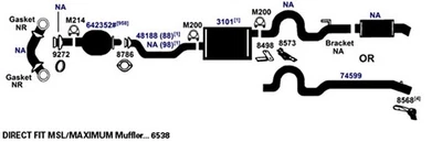 Silenciador de escape para Pontiac Grand Am GT1 2004-2005 3,4 L V6 GASOLINA OHV Foto 1 de 4