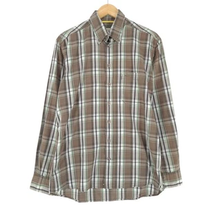 Camel Active Men Shirt Plaid Flannel Cotton Zd2 Size M - Picture 1 of 8